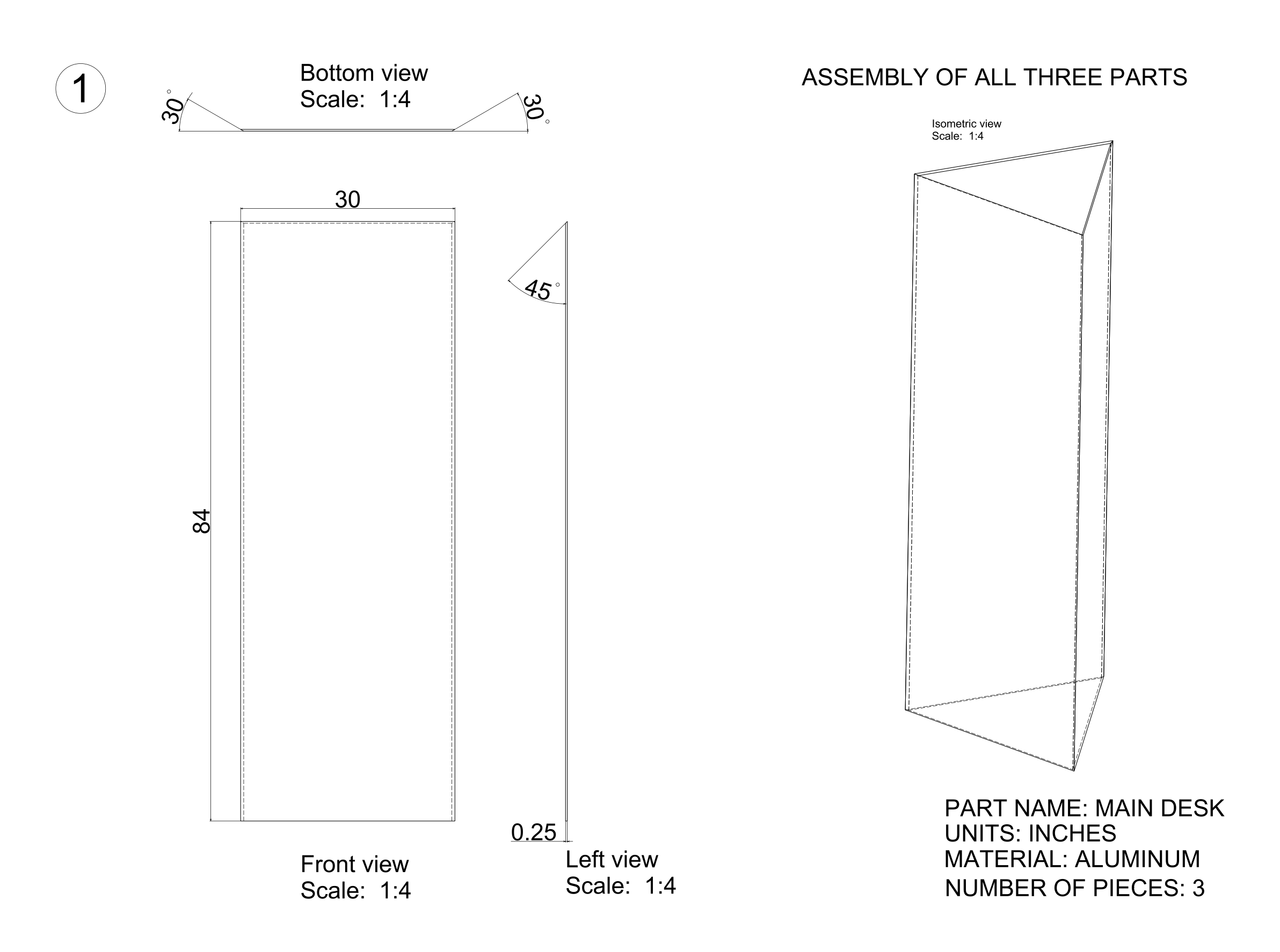 Tower diagram - assembly of parts